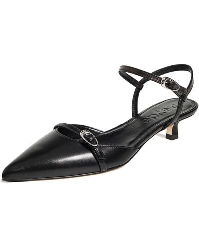 Aeyde Melia Nappa Leather Heels - Black
