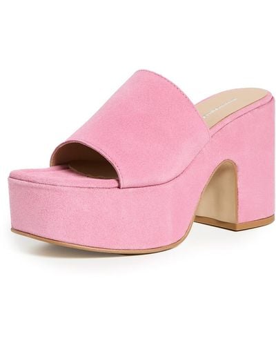 INTENTIONALLY ______ Hart Platform Slide Heels - Pink