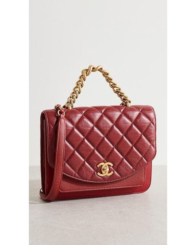  Chanel, Pre-Loved Pink Quilted Caviar Coco Handle Bag