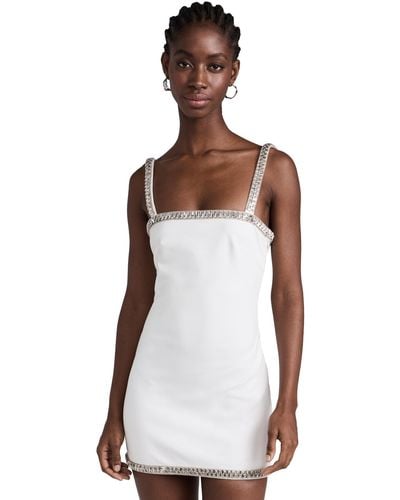 retroféte Regina Dress White/siver - Black