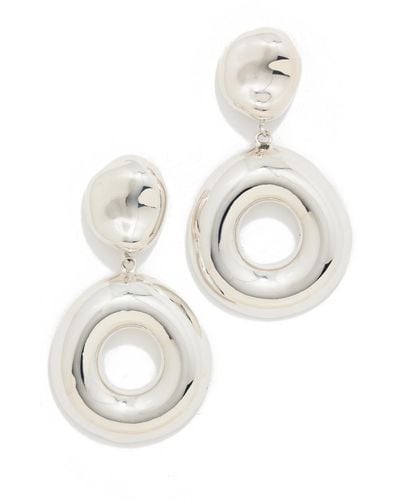 AGMES Donut Earrings - White