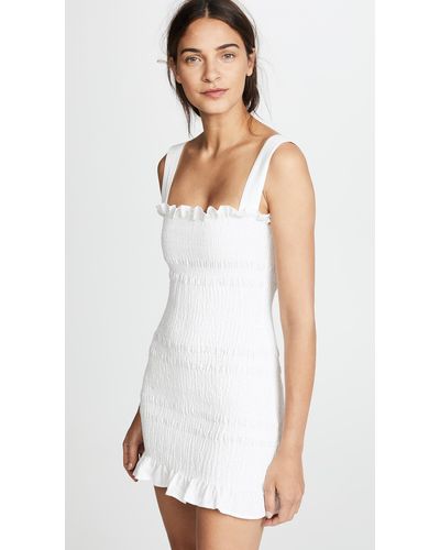 Capulet Viviane Smocked Mini Dress - White