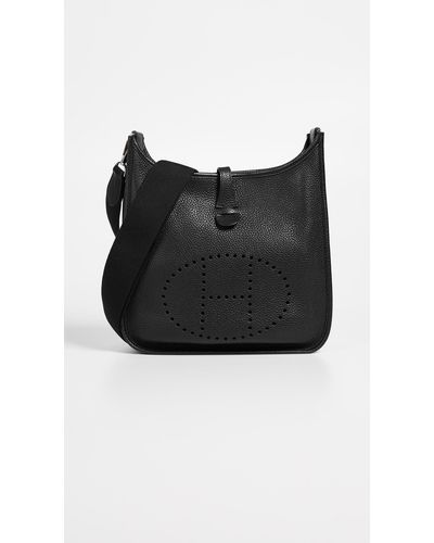 What Goes Around Comes Around Hermes Black Clemence Evelyne Iii Pm Bag
