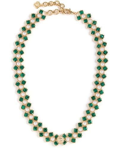 Casablancabrand Crystal And Pearl Necklace - Black