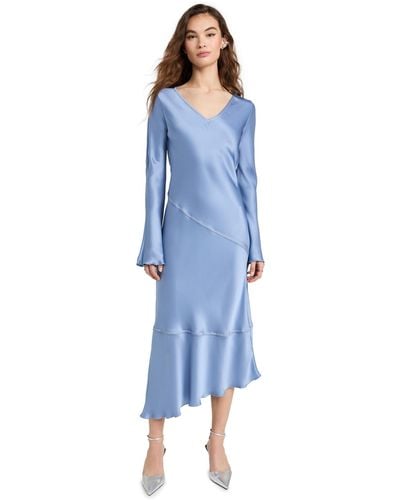 Acne Studios Fluid Long Sleeve Dress - Blue