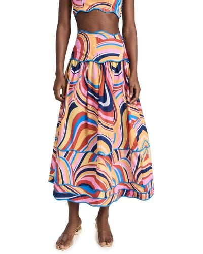 FARM Rio Midi Skirt - Multicolor