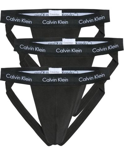 Calvin Klein Cotton Stretch Jock 3 Pack - Black
