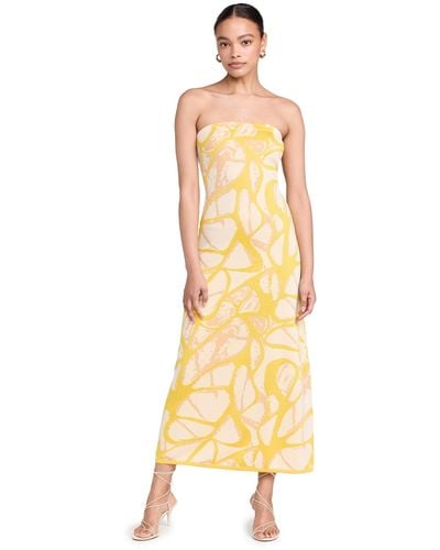 Alexis Pollie Strapless Dress - Yellow