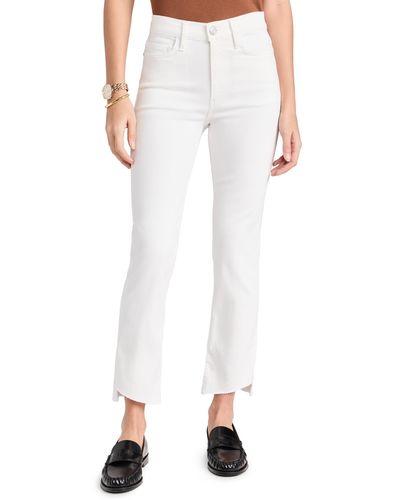 FRAME Le High Straight Jeans - White