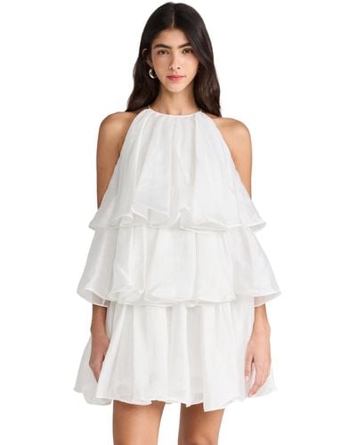 Aje. Claudia Tiered Mini Dress - White