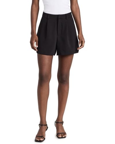 GOOD AMERICAN Luxe Suiting Trouser Shorts - Black