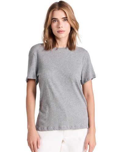 Enza Costa Cashmere Loose Tee - Gray