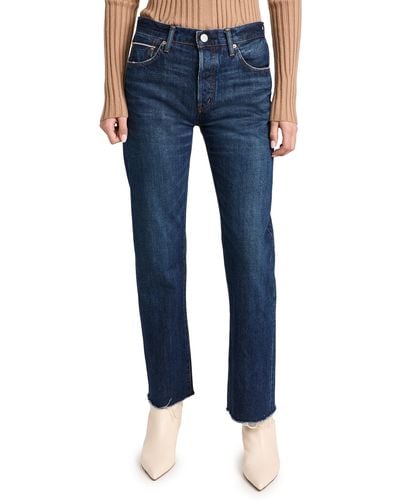 Moussy Verde Straight Jeans - Blue