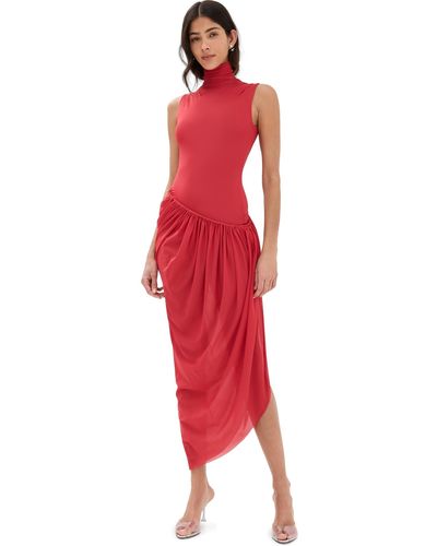Christopher Esber Ruched Coil Tank Dress - Red
