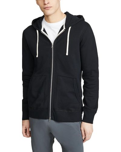 Reigning Champ Reigning Chap Idweight Terry I Zip Hoodie Back X - Blue