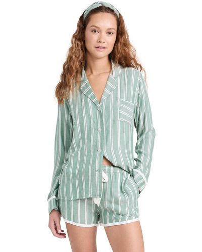Cozy Cable-Knit Sweater For Women – Light Blue V-Neck Lounge Top By P.J. Salvage