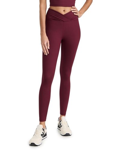Year Of Ours Ribbed Veronica leggings - Red