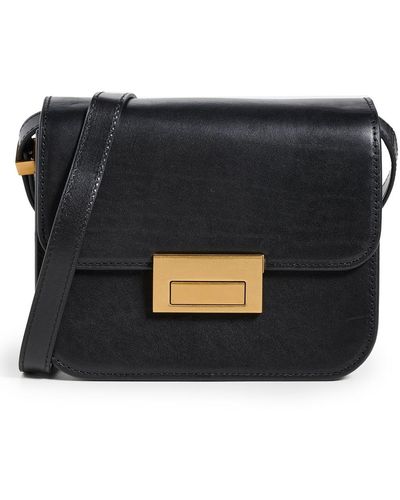 Loeffler Randall Desi Leather Flap Crossbody Bag - Black
