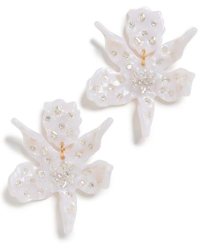 Lele Sadoughi Small Paper Lily Earrings - White