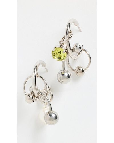 Justine Clenquet Andrew Earrings - White