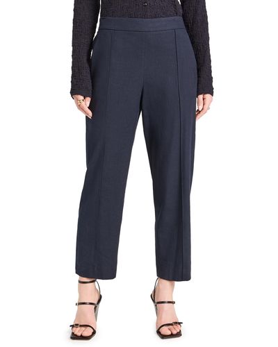 Vince Mid Rise Tapered Pull On Pants - Blue