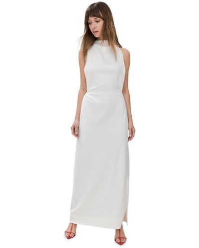 Proenza Schouler Selena Twist Back Dress In Matte Viscose Crepe - White