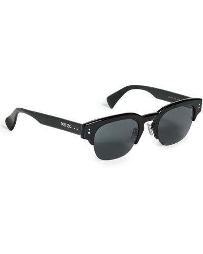 KENZO Clubmaster Sunglasses Shiny Black / Smoke