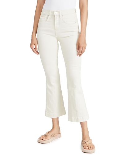 Veronica Beard Carson High Rise Ankle Flare Jeans - White