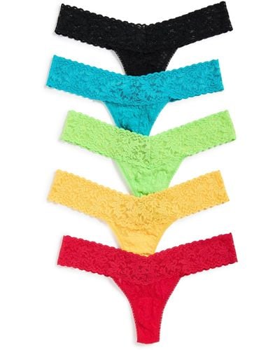 Hanky Panky Signature Lace Low Rise Thong 5 Pack - Multicolor