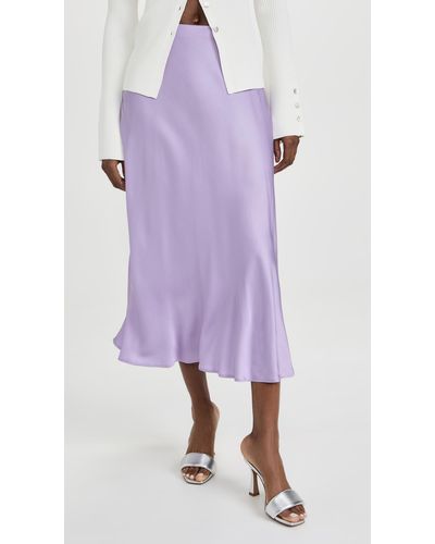 L'Agence Clarisa Bias Maxi Skirt - Purple