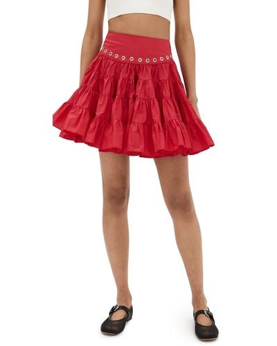 Sandy Liang Chumi Skirt - Red