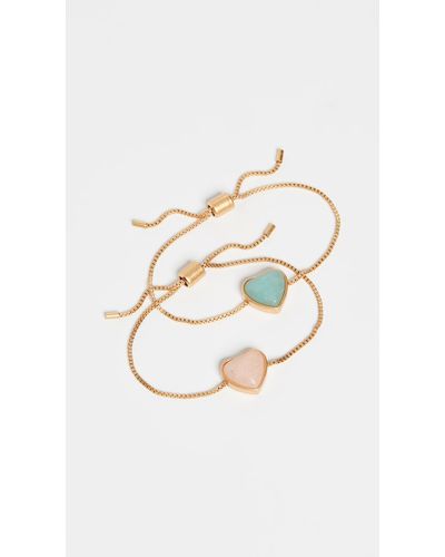 Madewell Stone Heart Friendship Bracelets - Multicolor