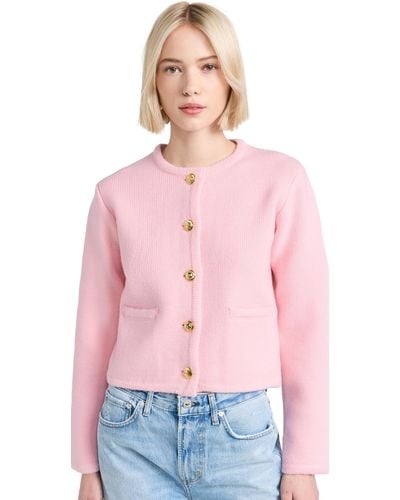 English Factory Knit Sweater Cardigan - Pink