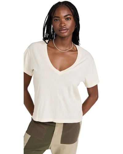 The Great The V Neck Tee - Natural