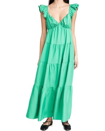 English Factory Ruffle Sleeve Axi Dress - Green