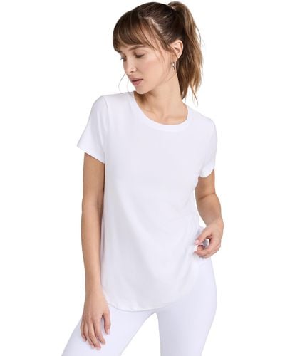 Beyond Yoga Featherweight On The Down Ow Tee Coud White