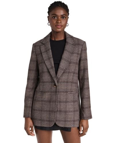 Reformation Claic Relaxed Blazer - Brown