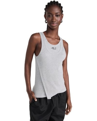 Commission Coiion Doubed Tank Top - Black