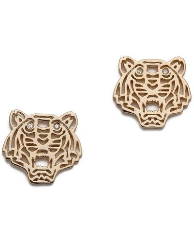 KENZO Mini Tiger Earrings - Metallic