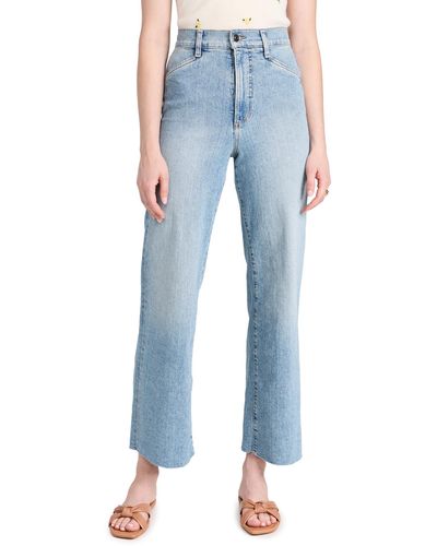 FAVORITE DAUGHTER The Mischa Super High Rise Wide Leg Ankle Jeans - Blue