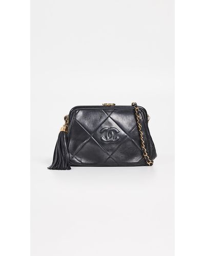 What Goes Around Comes Around Chanel Kiss Lock Mini Bag - Black