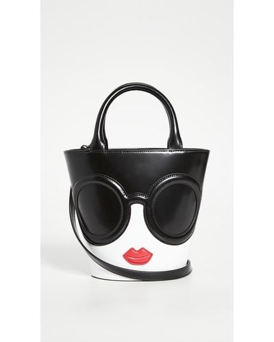 Alice + Olivia Spencer Stace Face Bucket Bag - Black