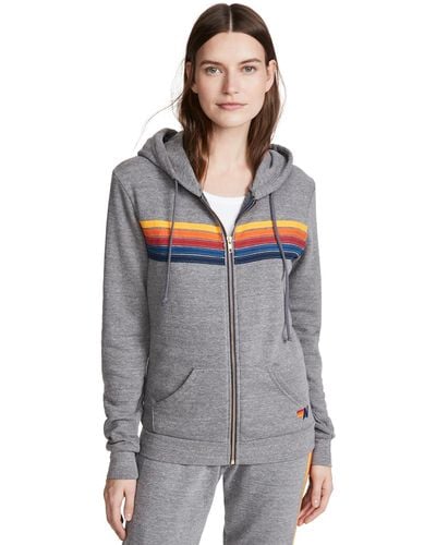 Aviator Nation 5 Stripe Hoodie - Black