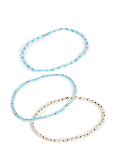 Gorjana Poppy Gem Bracelet Set - Blue