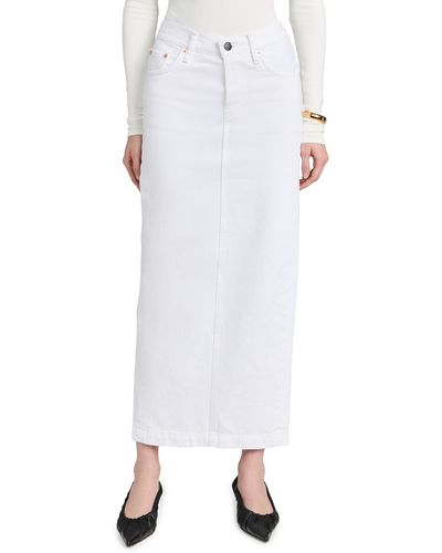 Wardrobe NYC Closet. Nyc Denim Column Skirt - White