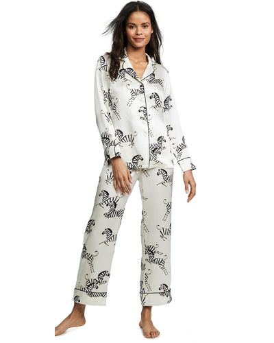 Olivia Von Halle Zebedee Silk-satin Pyjama Set - Multicolour