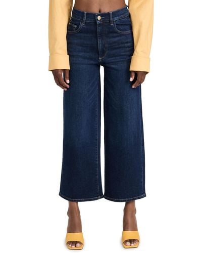 DL1961 Hepburn Wide Leg Vintage Jeans - Blue