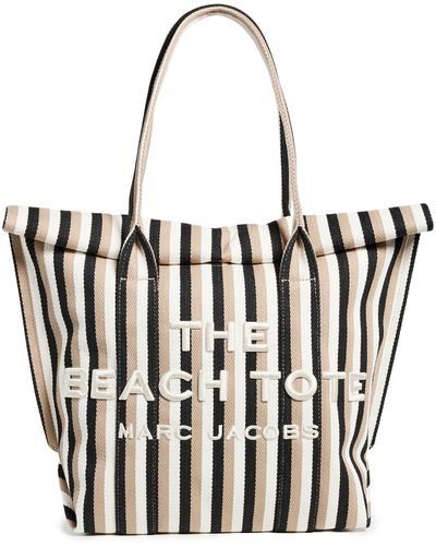 Marc Jacobs The Striped Jacquard Beach Tote Bag - White
