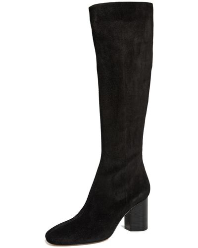 Aeyde Ariana Cow Suede Leather Boots - Black