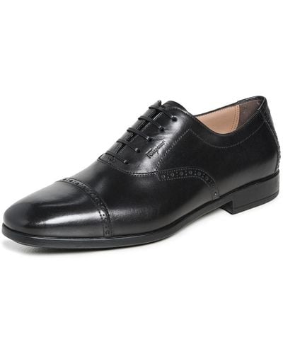 Ferragamo Riley Oxford Shoes - Black